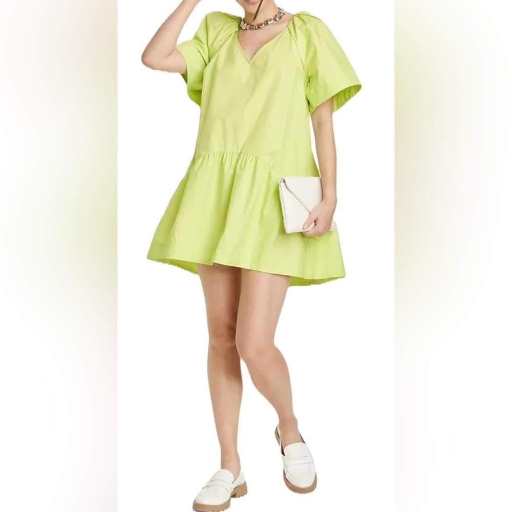 A New Day Women's Flutter Short Sleeve Mini Shift Dress Size XS